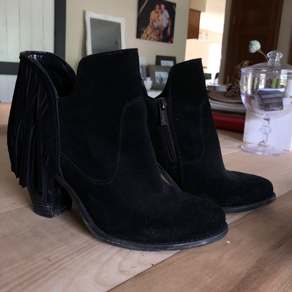Black Jessica Simpson Leather & Suede Bootie